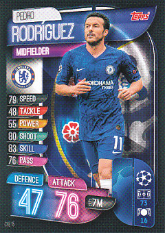 Pedro Rodriguez Chelsea 2019/20 Topps Match Attax CL #CHE15